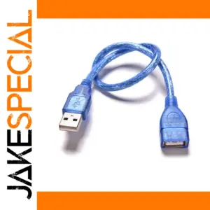 Blue USB 2.0 Extension Cable 30cm