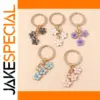 Enamel Flower Keychain in Vibrant Colors