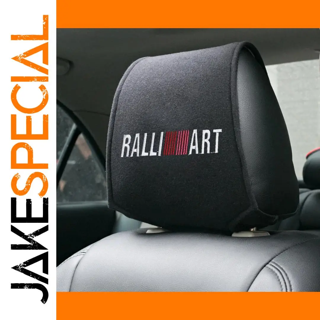 Ralliart Car Headrest Cover for Mitsubishi Models 1 Ralliart Car Headrest Cover for Mitsubishi Models