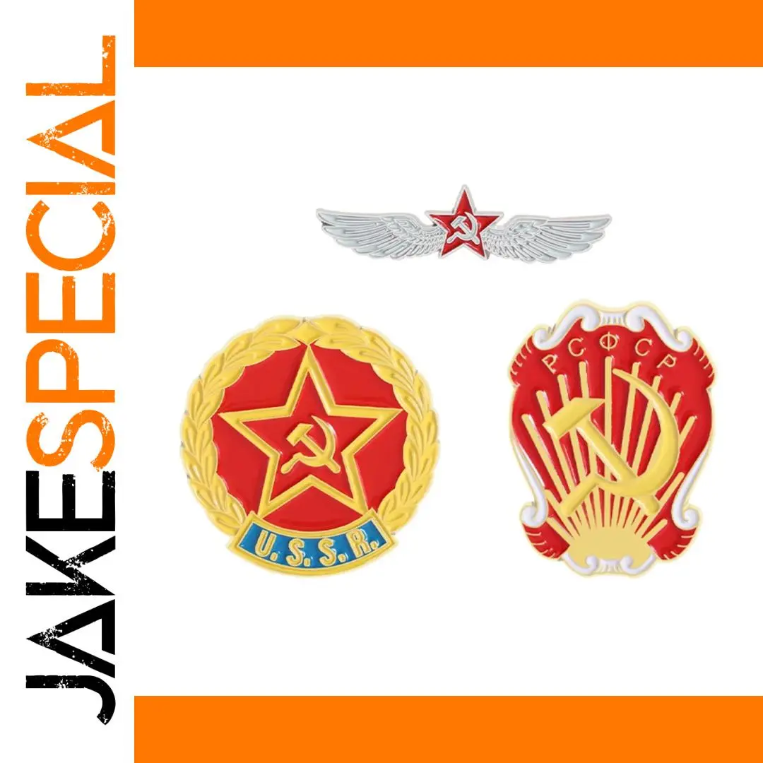 Soviet-Inspired Metal Badge Collection 1 Soviet-Inspired Metal Badge Collection