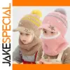 Kids Winter Beanie Hat with Cartoon Embellishment