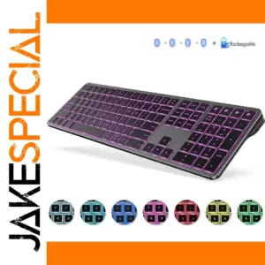 Sleek Backlit Bluetooth Keyboard with 114 Keys