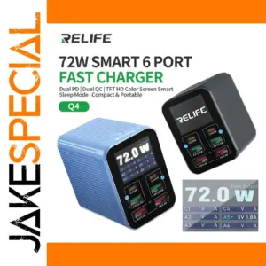 RELIFE Q4 72W Multi-Port Charger with Display
