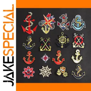 Nautical Ship's Anchor Rudder Embroidery Patch
