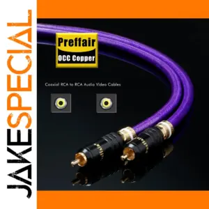 Vibrant Purple 75Ω Coaxial Audio Cable for High-Fidelity Sound