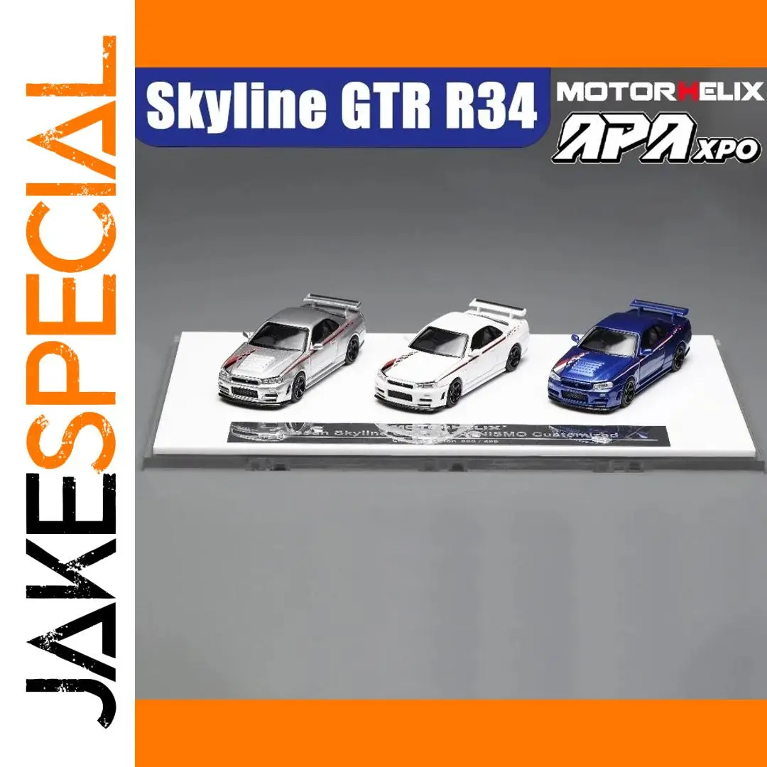 Takara Tomy Nissan Skyline GTR R34 Model Set 1 Takara Tomy Nissan Skyline GTR R34 Model Set