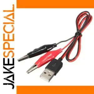 60cm USB Test Wire with Alligator Clips