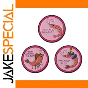 Fun Shrimp Badge Set for Adults