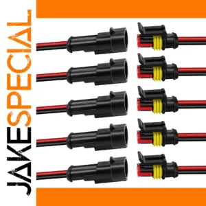 ELEABC Waterproof 2-Pin Connector Set for Vehicles