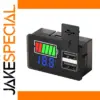 Digital Voltmeter 8-30V with Dual USB Outlets