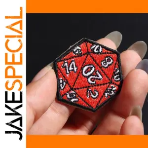 Vibrant 20-Sided Die Iron-On Patch