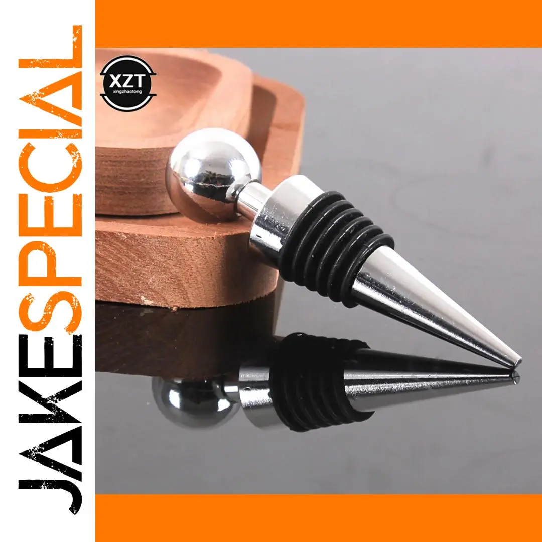 Elegant Vacuum Wine Stopper with Silver Finish 1 Elegant Vacuum Wine Stopper with Silver Finish