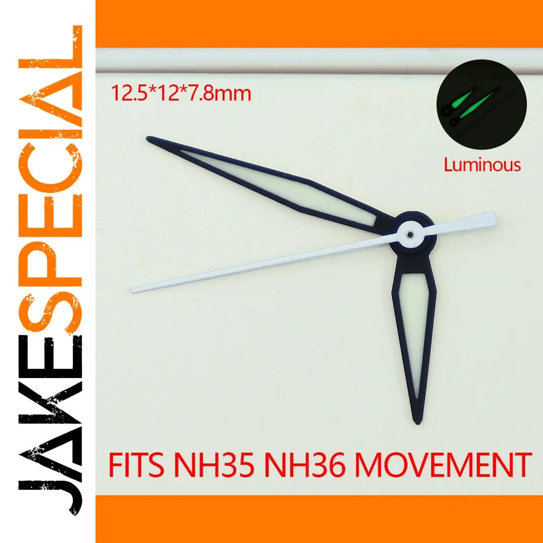 Green Luminous Watch Hands Set for NH35, NH36, 4R35, 4R36 1 Green Luminous Watch Hands Set for NH35, NH36, 4R35, 4R36