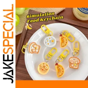 Colorful Food-Themed Kawaii Keychain Collection