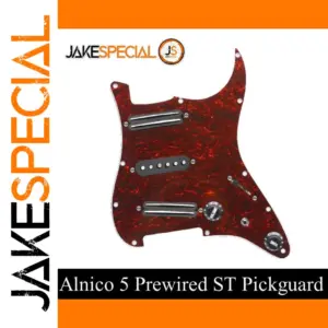 Red Tortoiseshell Strat Pickguard with Coils