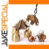 Copper Outdoor Wind Chime with Elephant Decor
