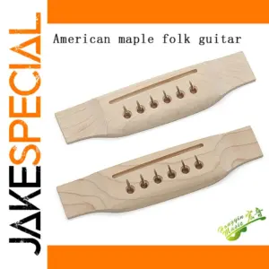 American Hard Maple Guitar Bridge 72mm, Black