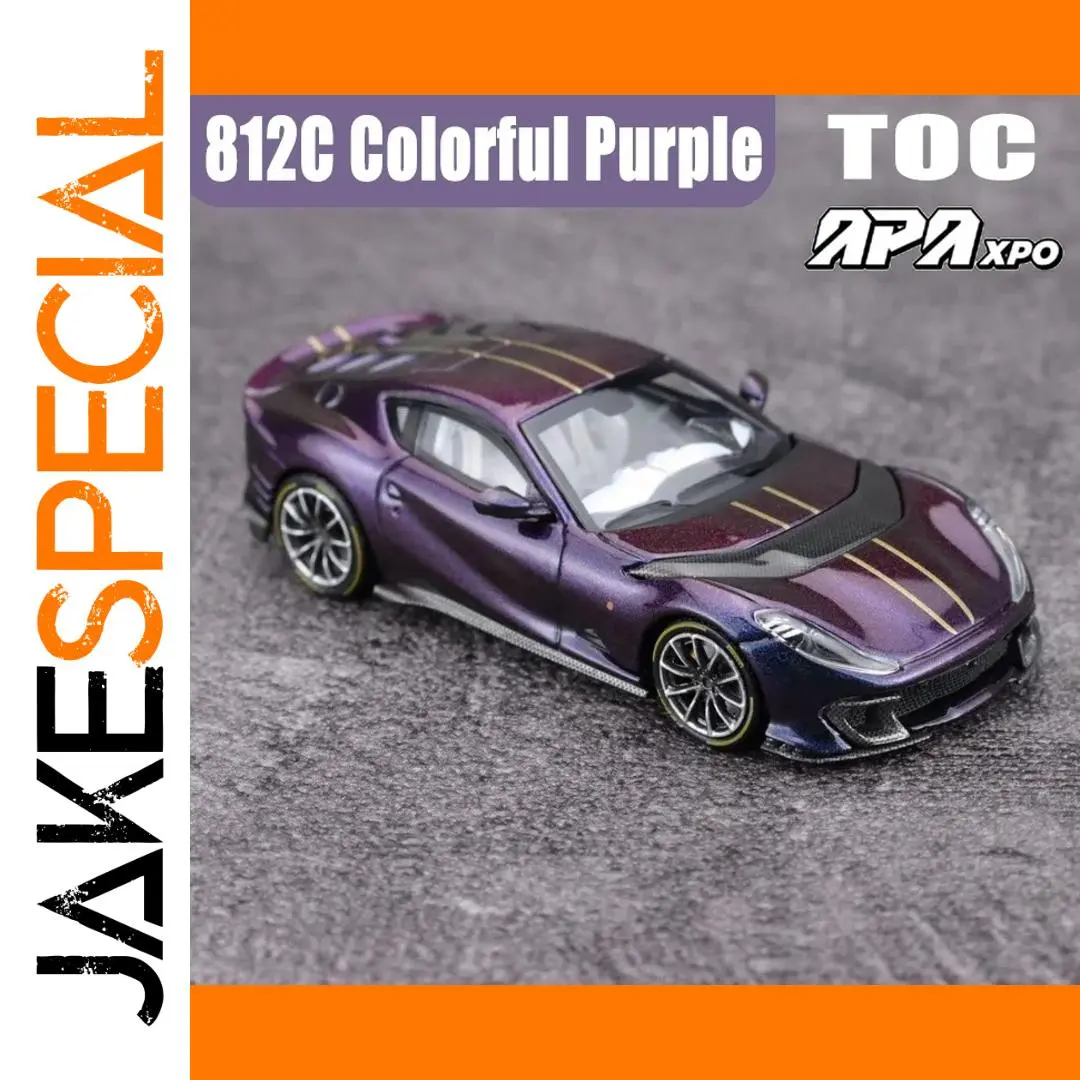 Purple TOC Fuleme 812C Scale Model Car 1 Purple TOC Fuleme 812C Scale Model Car