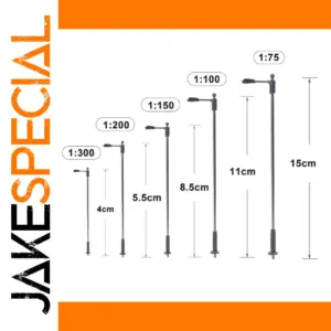 Miniature Steel Street Lamps Set for Models