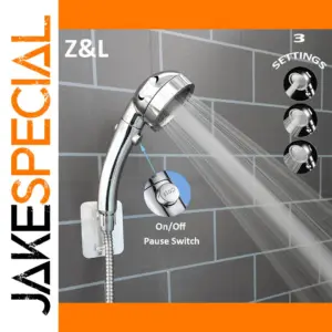 Elegant Silver Z&L 3-Mode Showerhead