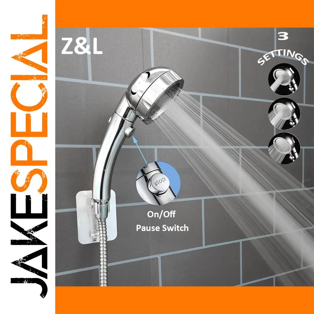 Elegant Silver Z&L 3-Mode Showerhead 1 Elegant Silver Z&L 3-Mode Showerhead