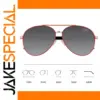 Red Frame Logo Sunglasses with Gradient Lenses