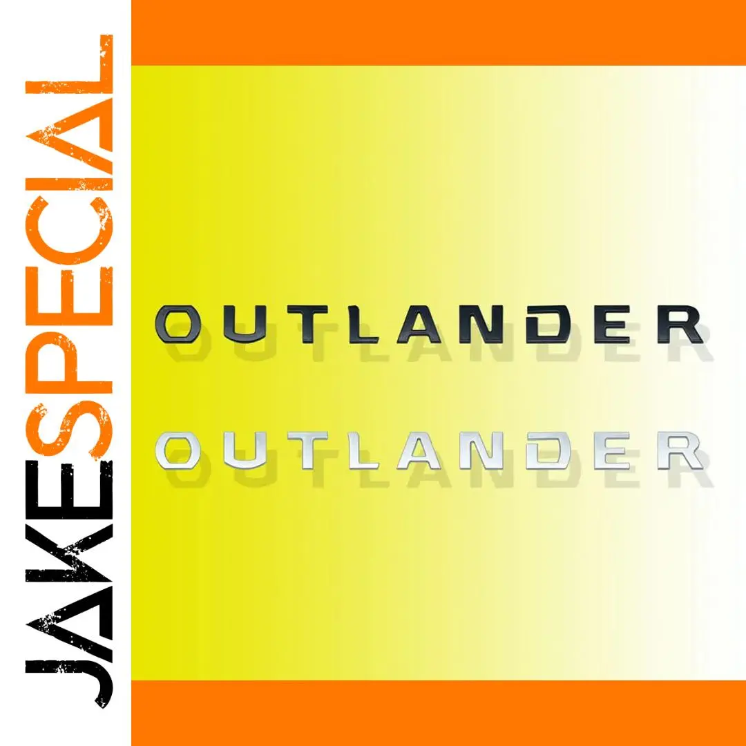 Outlander 3D Car Emblem 54mm Black & Silver 1 Outlander 3D Car Emblem 54mm Black & Silver