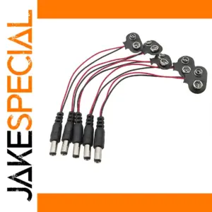 Set of Five 9V Power Adapter Cords for Electronics