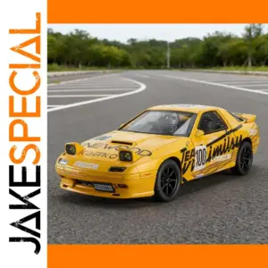 Yellow Mazda RX-7-FC 1:24 Scale Diecast Model