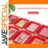 Food Preservation Tray with Red Borders
