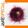 Fashionable Faux Fur Pom-Pom Keychain in Vibrant Colors