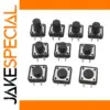 Set of 20 PCB Tactile Switches 4.3-12mm