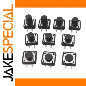 Set of 20 PCB Tactile Switches 4.3-12mm