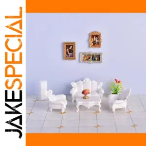 Elegant Miniature European Sofa Set for Dioramas