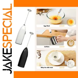 Portable Electric Egg Beater with Stainless Steel Whisk