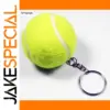 Sporty 35mm Tennis Ball Keychain in Silver