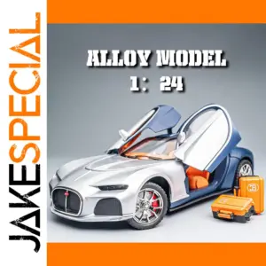 1:24 Scale Luxury Sports Car Model in Silver