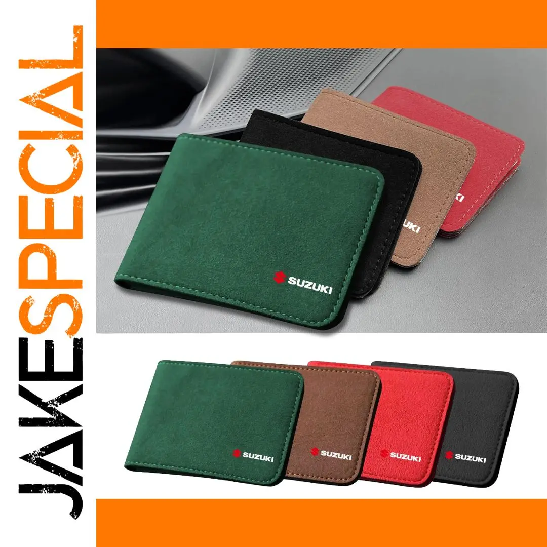 Suzuki Suede Driver License Holder 4.1x3.1 in 1 Suzuki Suede Driver License Holder 4.1x3.1 in