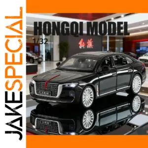 Black 1:32 Diecast Car Model with Light and Sound