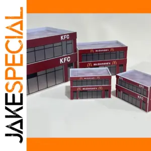Miniature Modern McDonald's Restaurant Model in 1:64-150