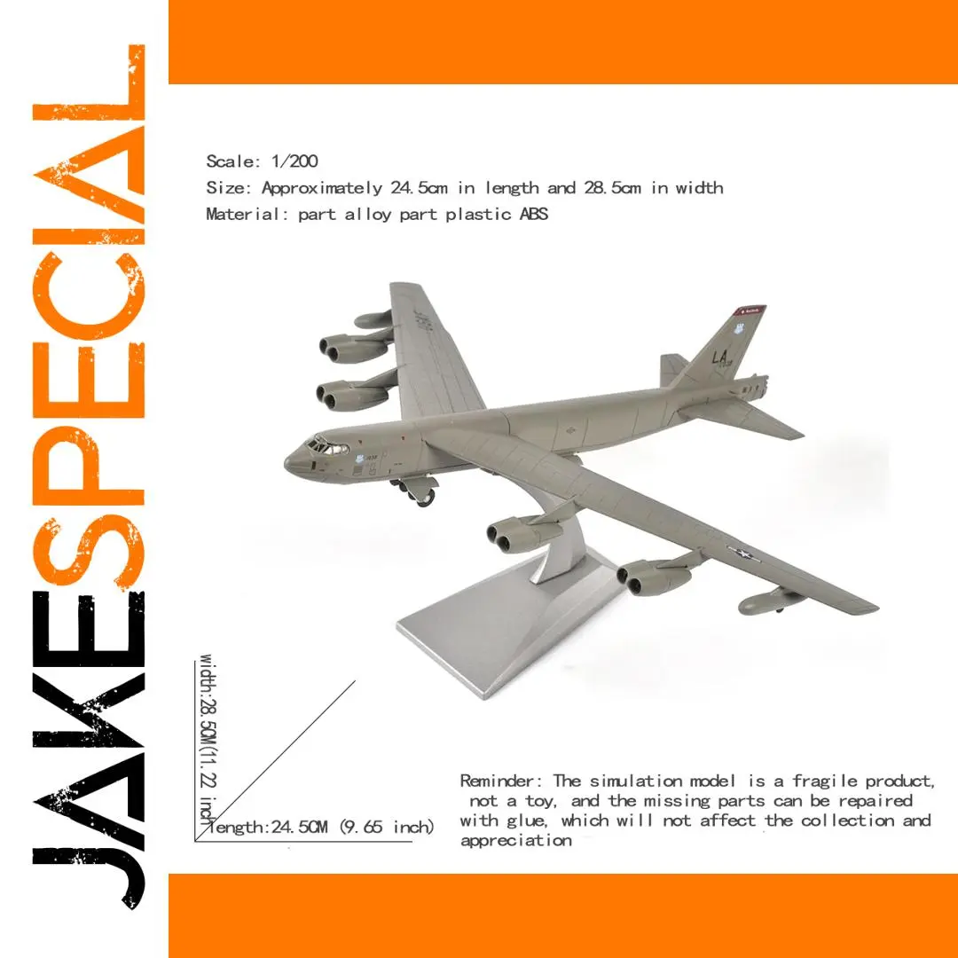 1/200 Scale Alloy B-52 Bomber Model 1 1/200 Scale Alloy B-52 Bomber Model