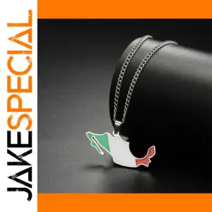 Stainless Steel Mexico Map Necklace
