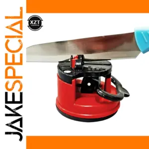 Vibrant Red Suction Cup Tool Sharpener