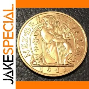Vintage 1941 Croatia Reaper Woman Coin