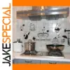 Black Food Wall Sticker for Kitchen Decor