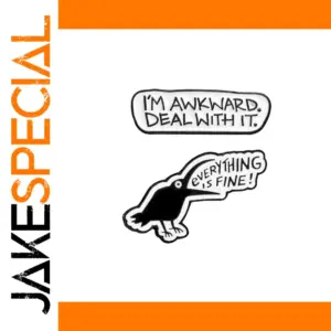 Funny Self Deprecating Brooch Set