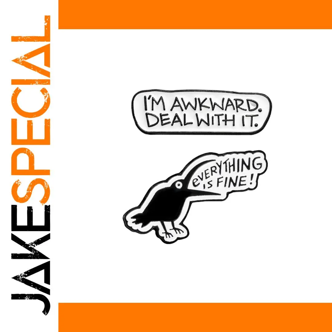 Funny Self Deprecating Brooch Set 1 Funny Self Deprecating Brooch Set