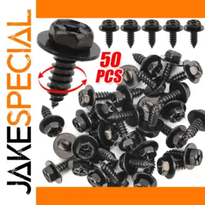 Universal Black Automotive Fastener Set (1-50 Pieces)