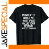 Bold Black T-Shirt with Humorous Text