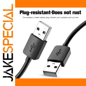 Black USB 2.0 Extension Cable 25cm